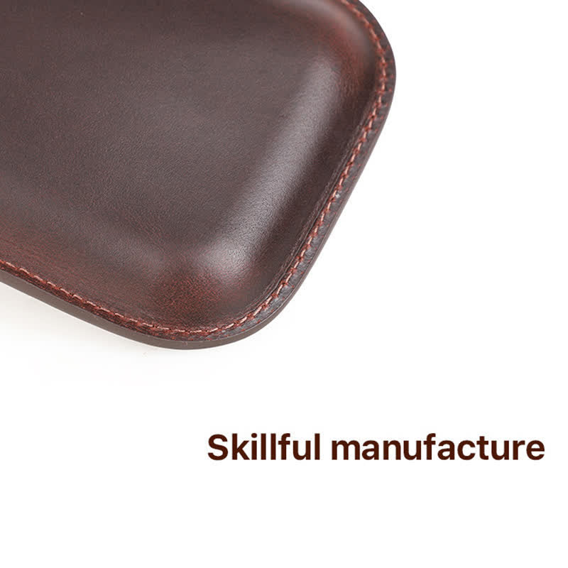 Brown Portable Cigar Humidor Leather Cigar Case (for Three Cigars) - Image 9