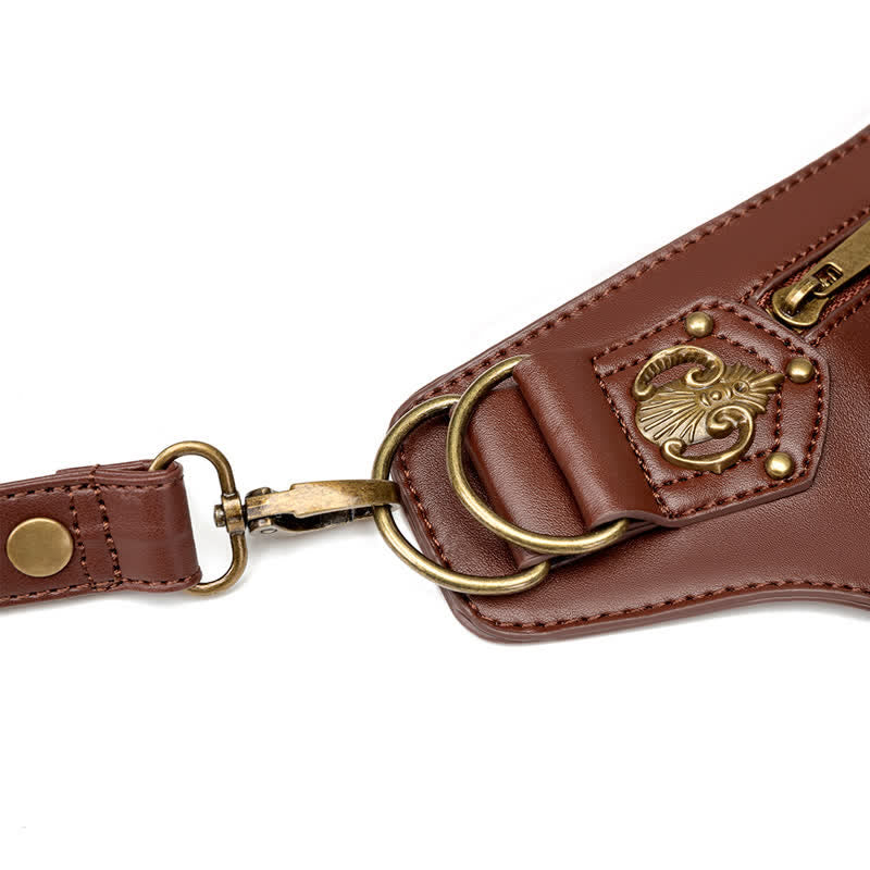 Brown Rock Motorcycle Chain Shoulder Waist Leg Bag - Image 16