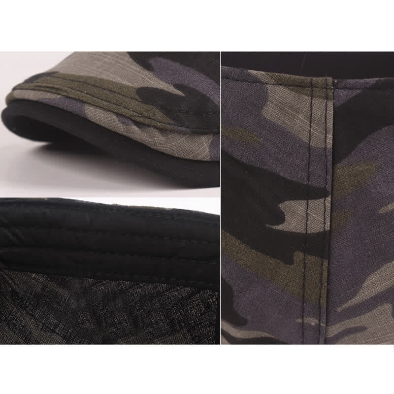 Camouflage Pattern Newsboy Flat Beret Hat - Image 6