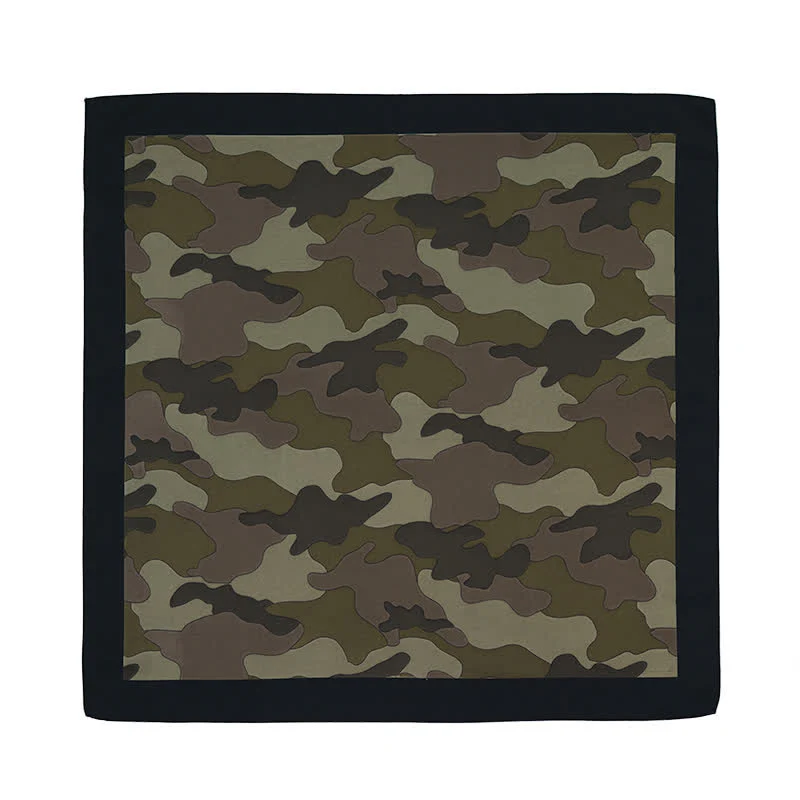 Camouflage Pattern Square Scarf with Scarf Buckle - Image 2
