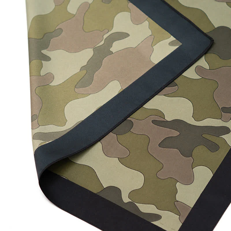 Camouflage Pattern Square Scarf with Scarf Buckle - Image 6
