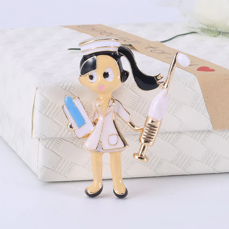 Cartoon Nurse Medical Nurse Gift Enamel Brooch - Image 7