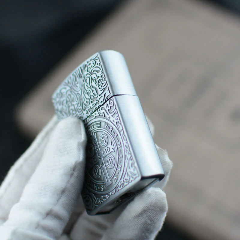Carving Cross Grinding Wheel Refillable Butane Lighter - Image 10
