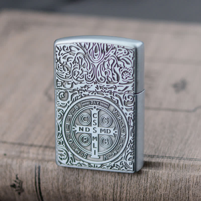Carving Cross Grinding Wheel Refillable Butane Lighter - Image 7
