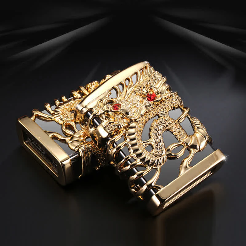 Carving Domineering Dragon Refillable Kerosene Lighter - Image 3