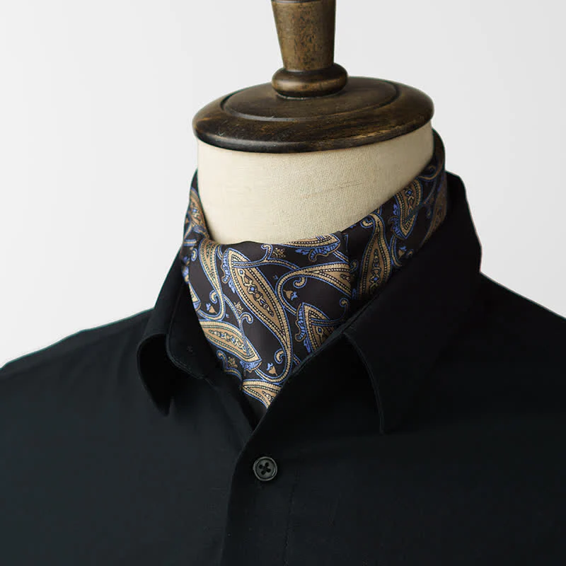 Cashew Nut Flower Square Scarf with Scarf Buckle - Image 5