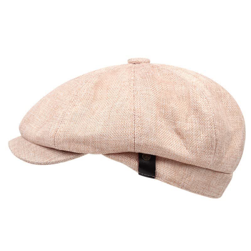 Casual Artist Linen Octagonal Beret Hat - Image 5