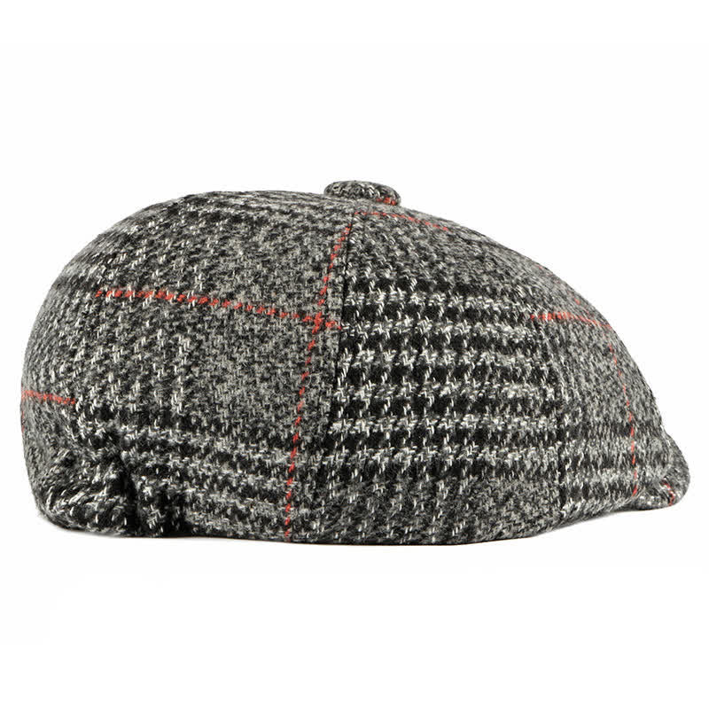 Casual Classic Plaid Octagon Cap Beret Hat - Image 15
