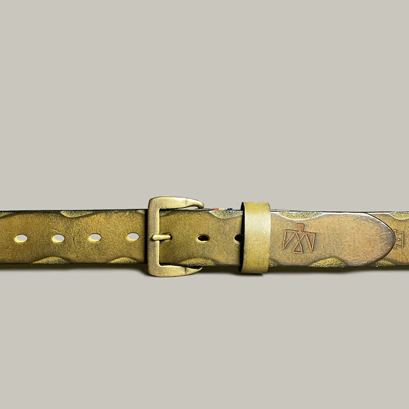 Casual Retro Laser Engraved Totem Pattern Leather Belt - Image 17
