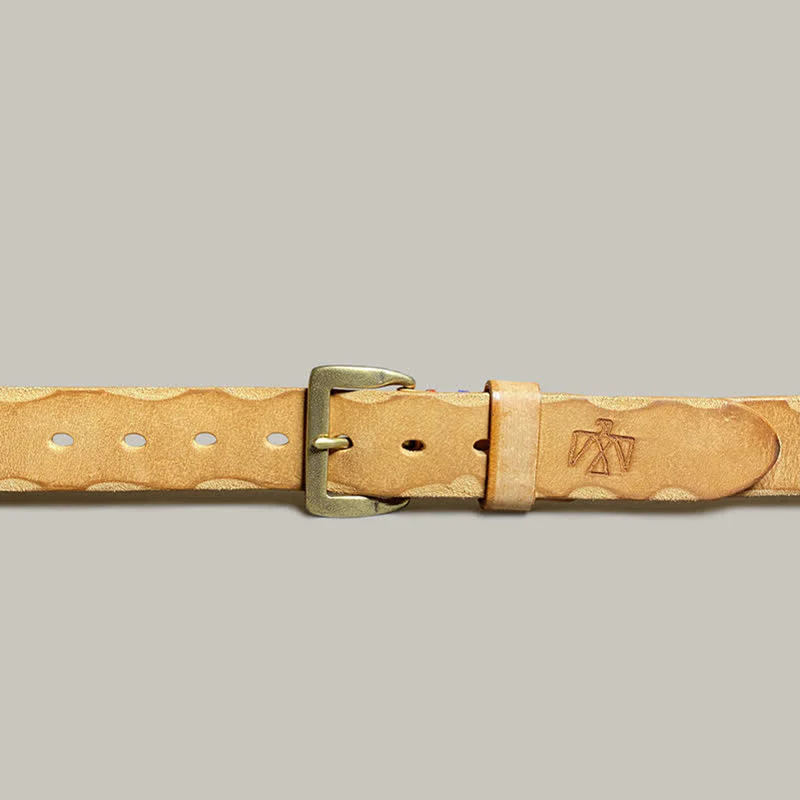 Casual Retro Laser Engraved Totem Pattern Leather Belt - Image 6