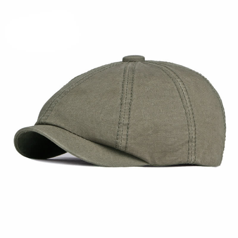 Casual Solid Color Cotton Daily Beret Cap - Image 15