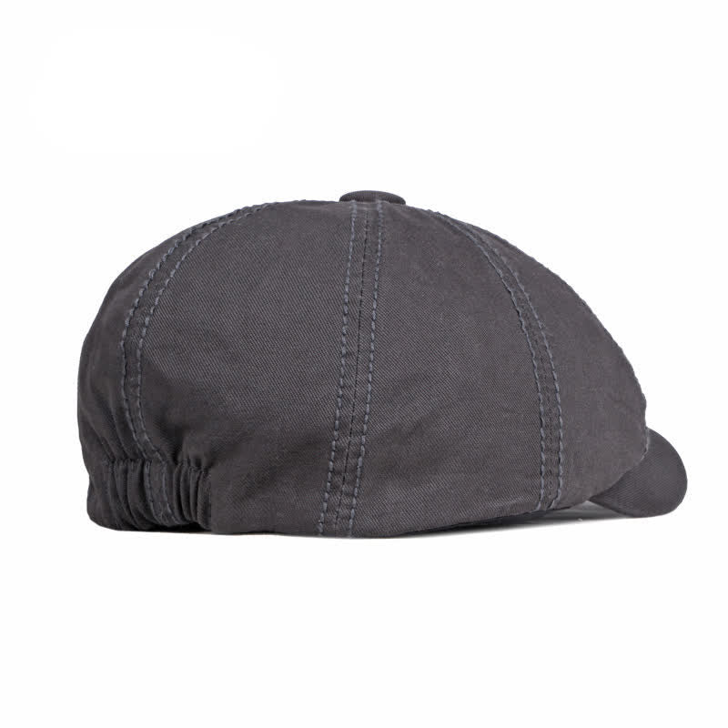 Casual Solid Color Cotton Daily Beret Cap - Image 6