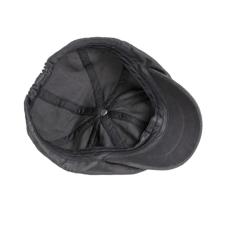Casual Solid Color Cotton Daily Beret Cap - Image 8