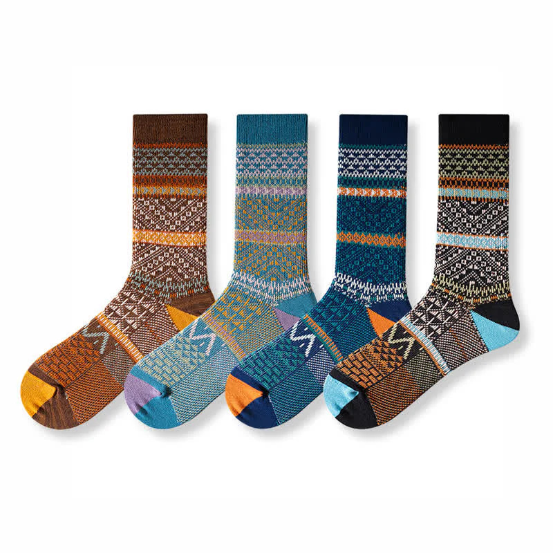 Chic Double Colors Aesthetic Cozy Cotton Crew Socks - Image 2