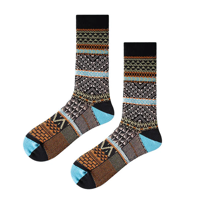 Chic Double Colors Aesthetic Cozy Cotton Crew Socks - Image 3