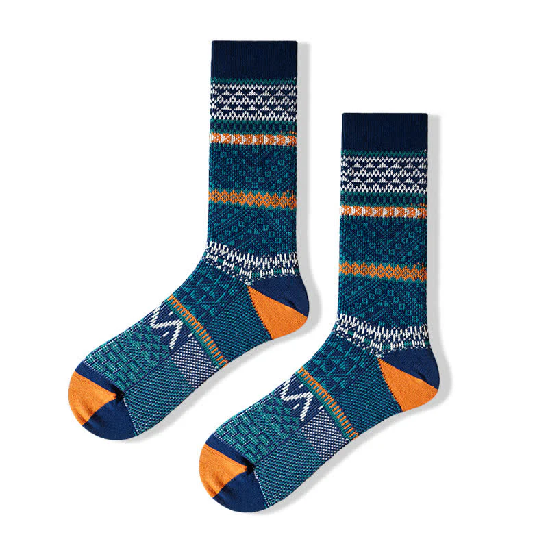Chic Double Colors Aesthetic Cozy Cotton Crew Socks - Image 9