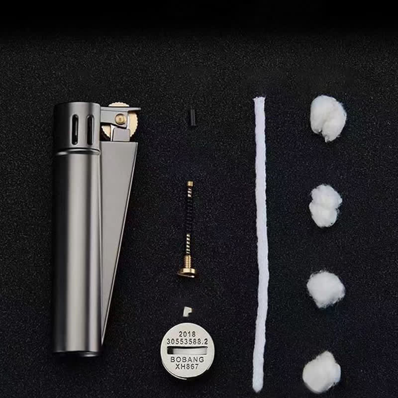 Chic Simple Cylindrical Refillable Kerosene Lighter - Image 8