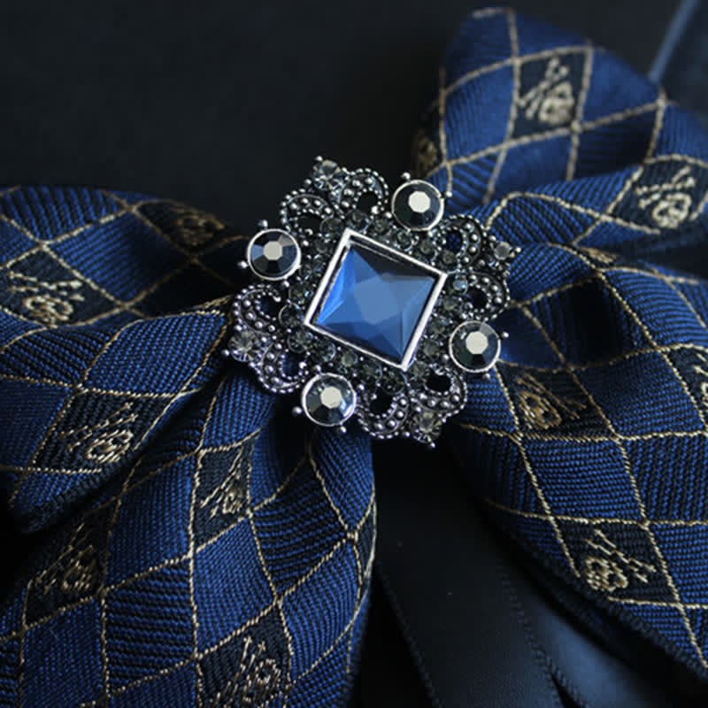 Classic British Style Ribbon Tassel Bow Tie - Image 2