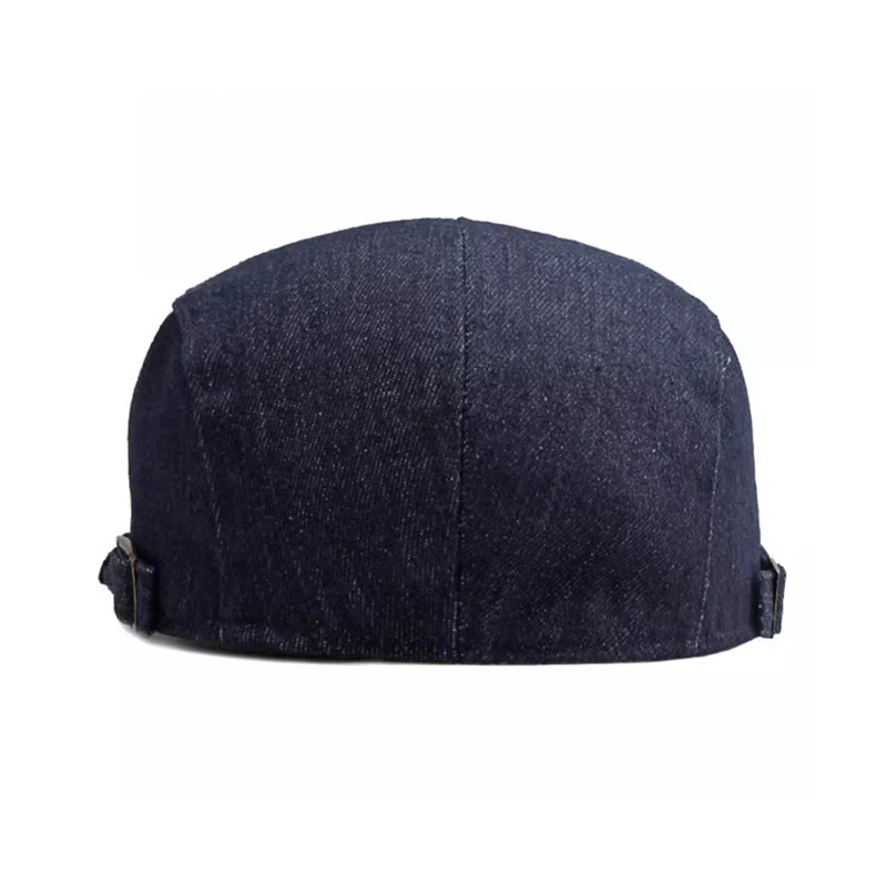 Classic Denim Adjustable Golf Flat Hat Beret Cap - Image 5