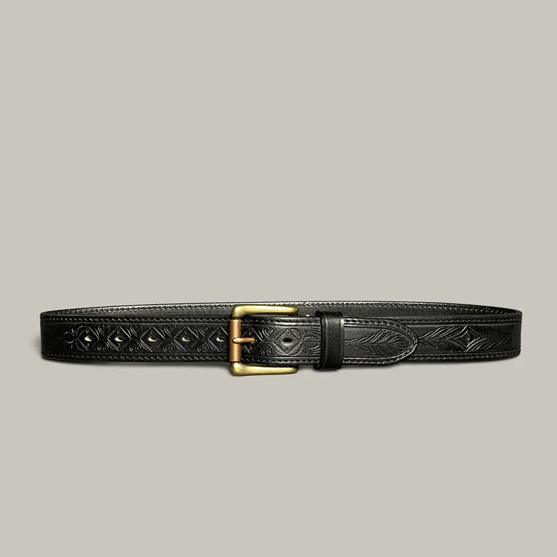 Classic Fasion Flower Printing Design Leather Belt - Image 15