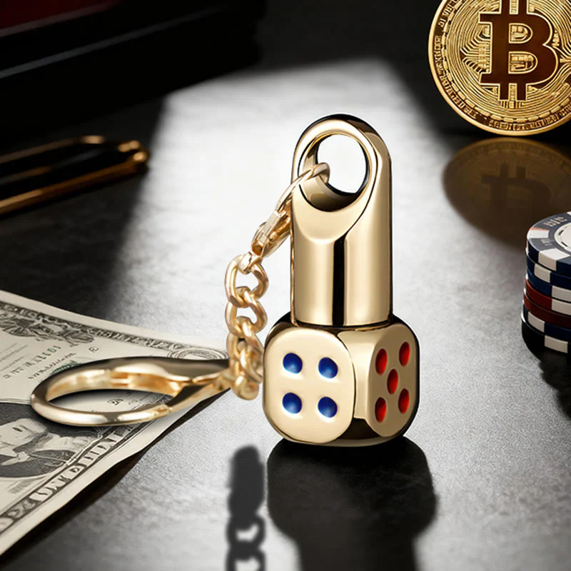 Classic Mini Dice Refillable Kerosene Lighter Keychain - Image 11