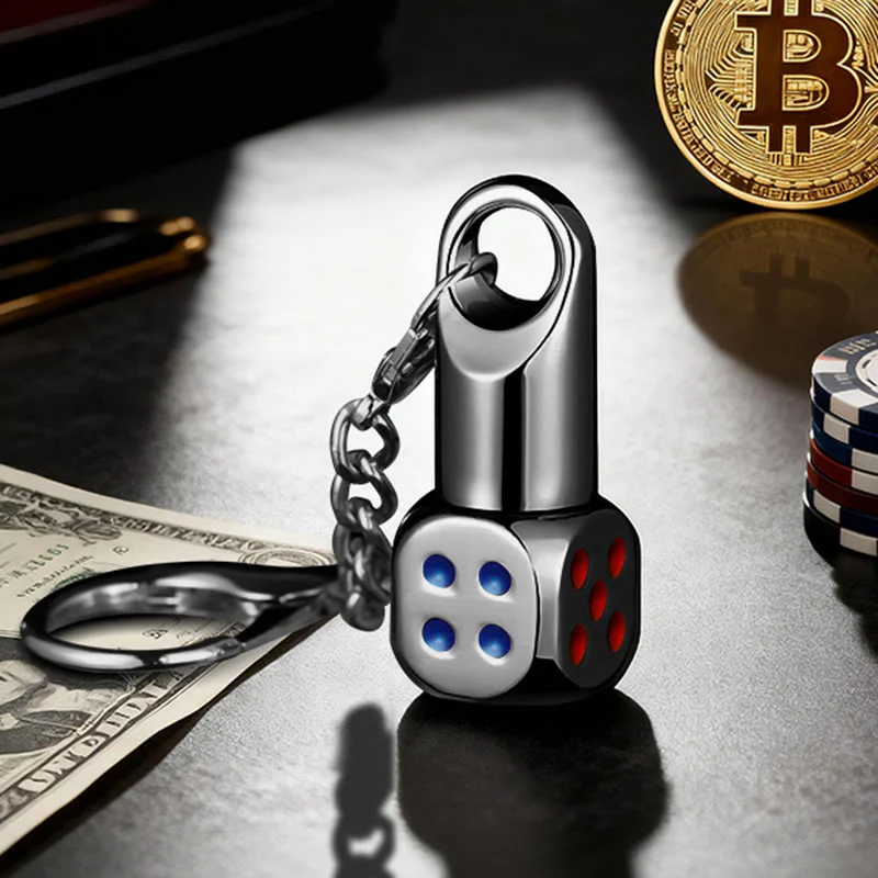 Classic Mini Dice Refillable Kerosene Lighter Keychain - Image 12