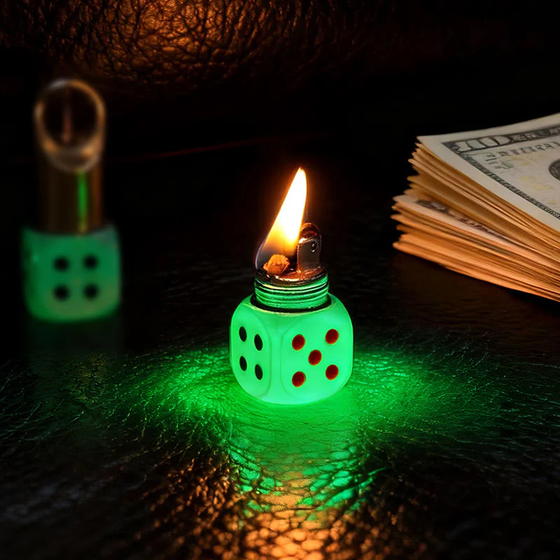 Classic Mini Dice Refillable Kerosene Lighter Keychain - Image 15