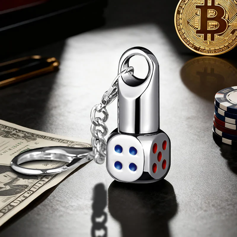 Classic Mini Dice Refillable Kerosene Lighter Keychain - Image 2