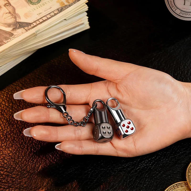Classic Mini Dice Refillable Kerosene Lighter Keychain - Image 4