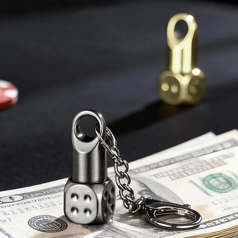 Classic Mini Dice Refillable Kerosene Lighter Keychain - Image 5