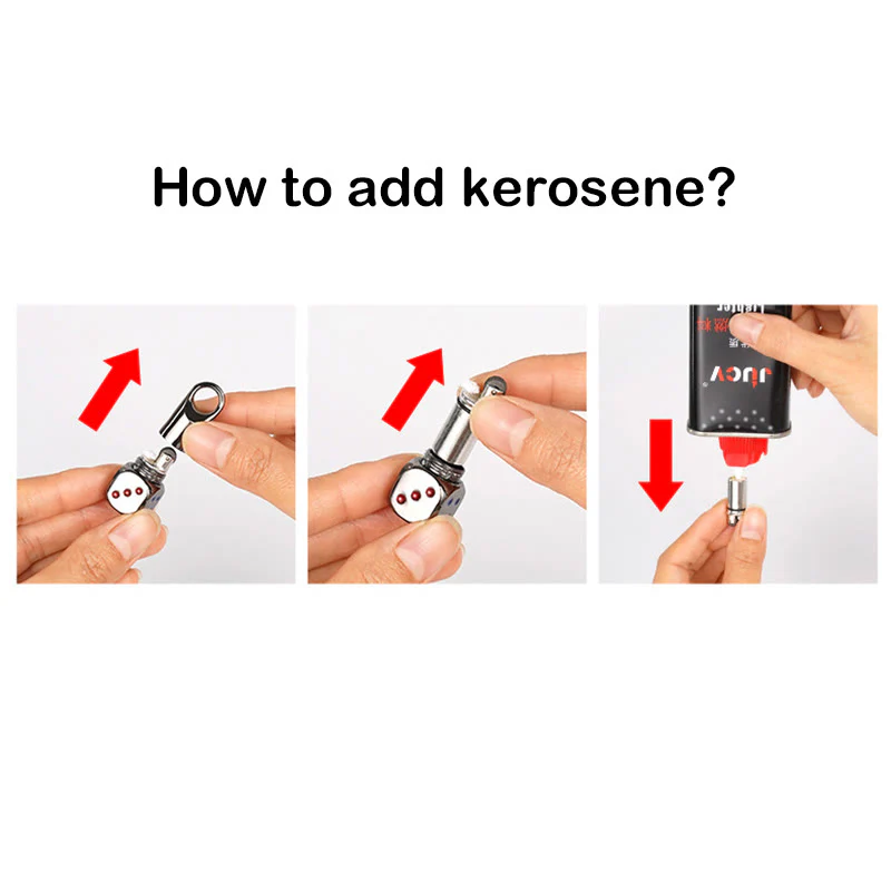 Classic Mini Dice Refillable Kerosene Lighter Keychain - Image 9