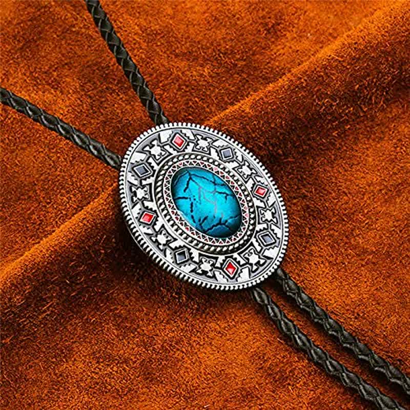 Classic Native Indian Totem Bolo Tie - Image 2