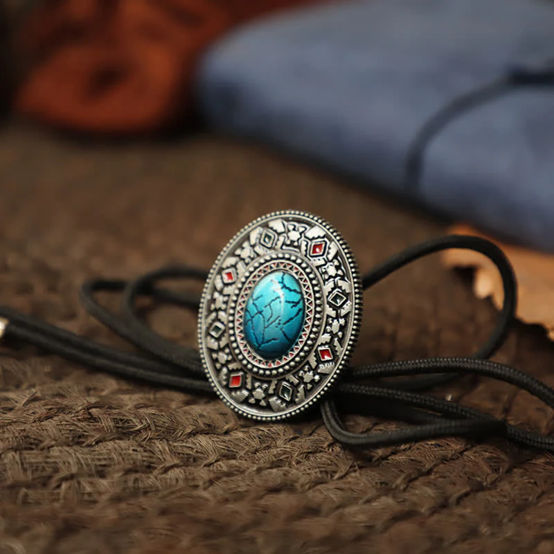 Classic Native Indian Totem Bolo Tie - Image 3