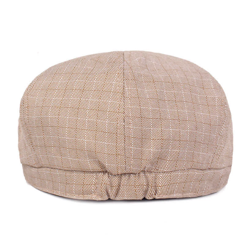 Classic Newsboy 8 Panel Plaid Beret Hat - Image 7