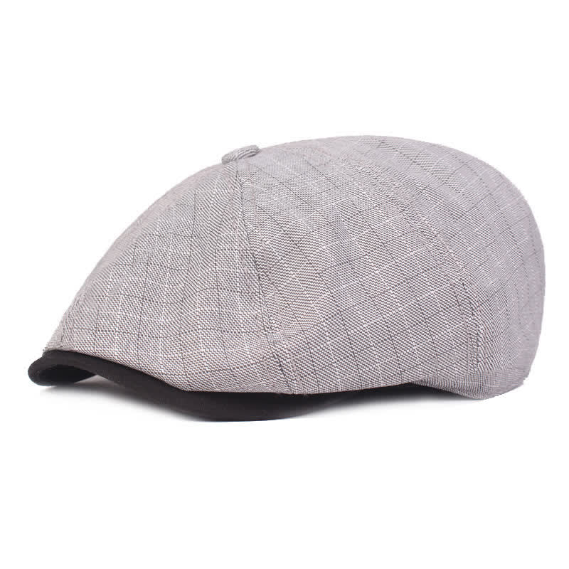 Classic Newsboy 8 Panel Plaid Beret Hat - Image 8