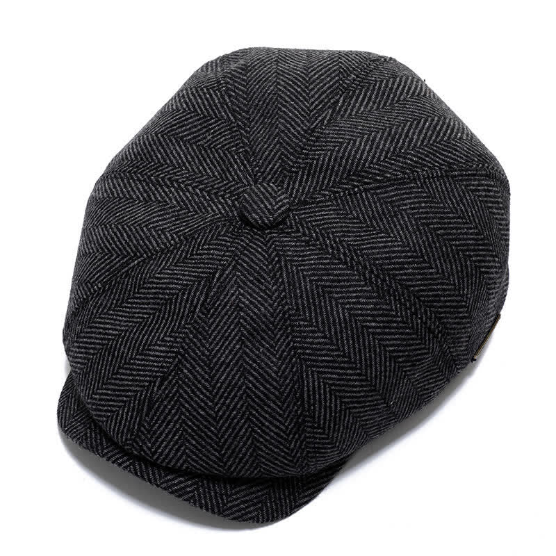 Classic Newsboy Flat Cap with Earflap Beret - Image 11