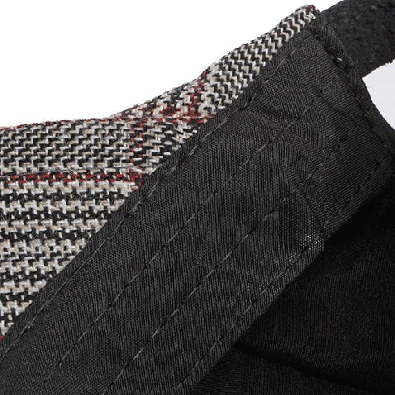 Classic Plaid Beret Cabbie Flat Cap - Image 11