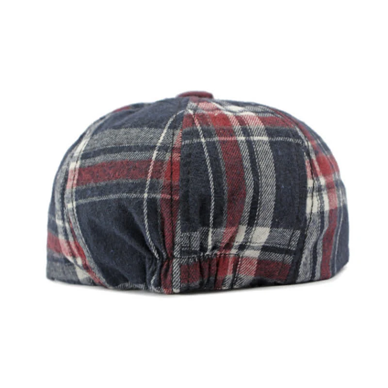 Classic Plaid Octagonal Stylish British Beret Hat - Image 6