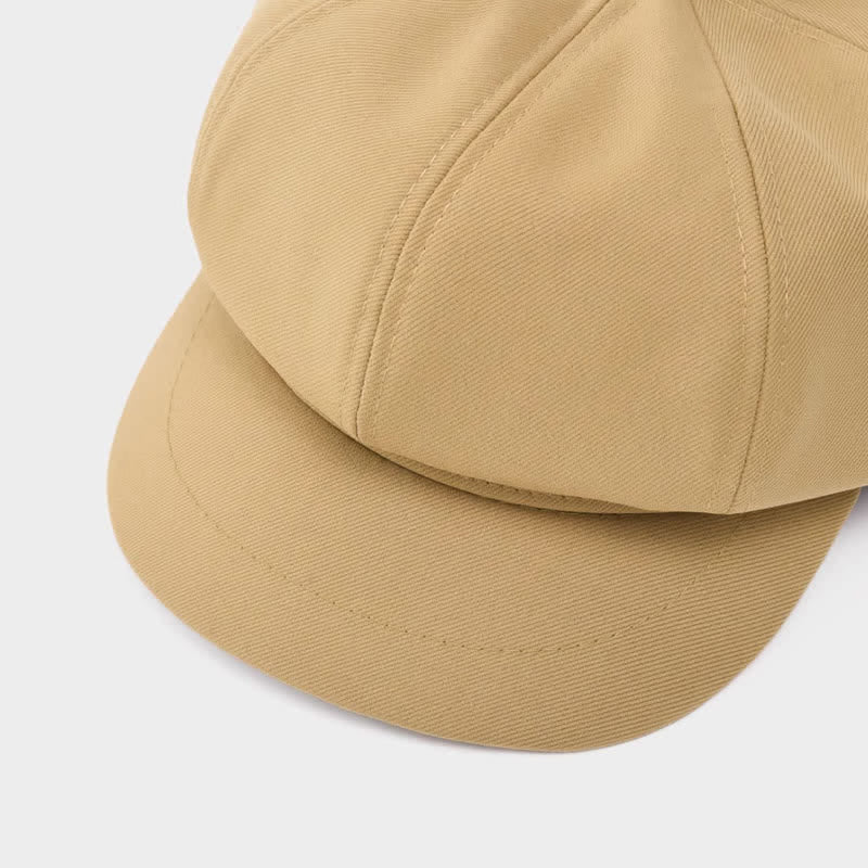 Classic Short Brim Round Dome Beret Hat - Image 4