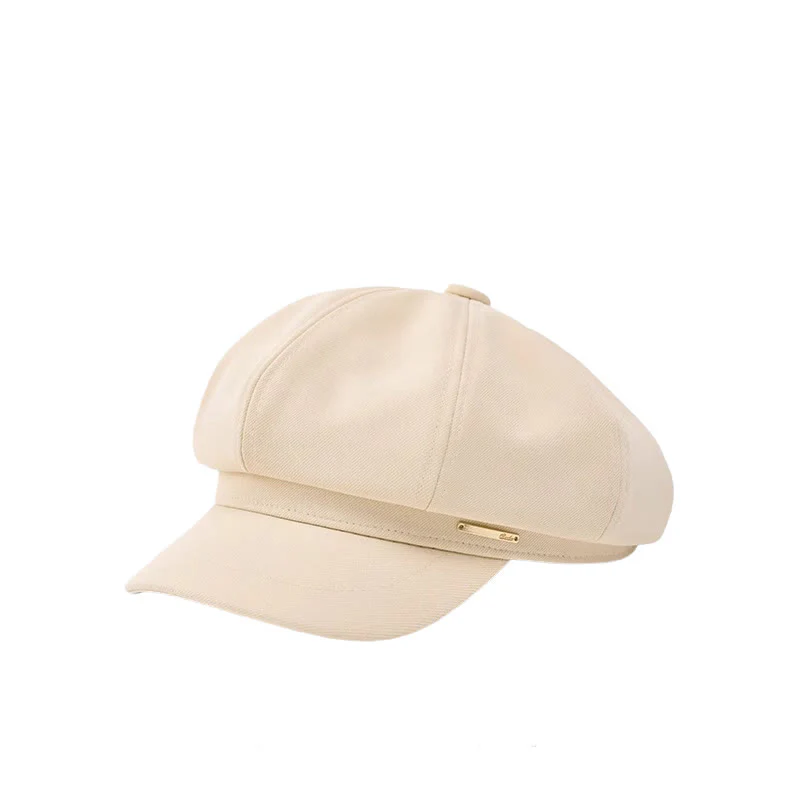 Classic Short Brim Round Dome Beret Hat - Image 7