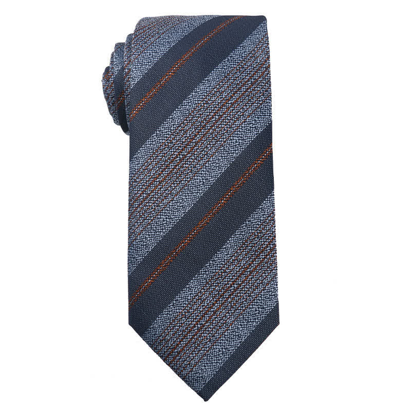 Clearance: Men's Blue Series Paisley Striped Necktie