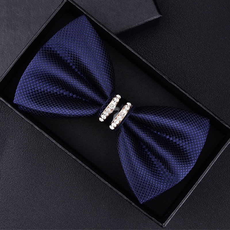 Clearance: Men's Floral Paisley Striped Rhinestone Bow Tie - Image 3