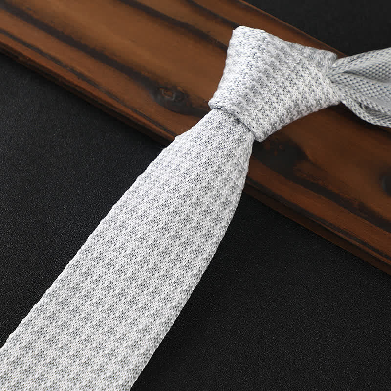 Clearance: Men's Houndstooth Plaid Knitted Necktie