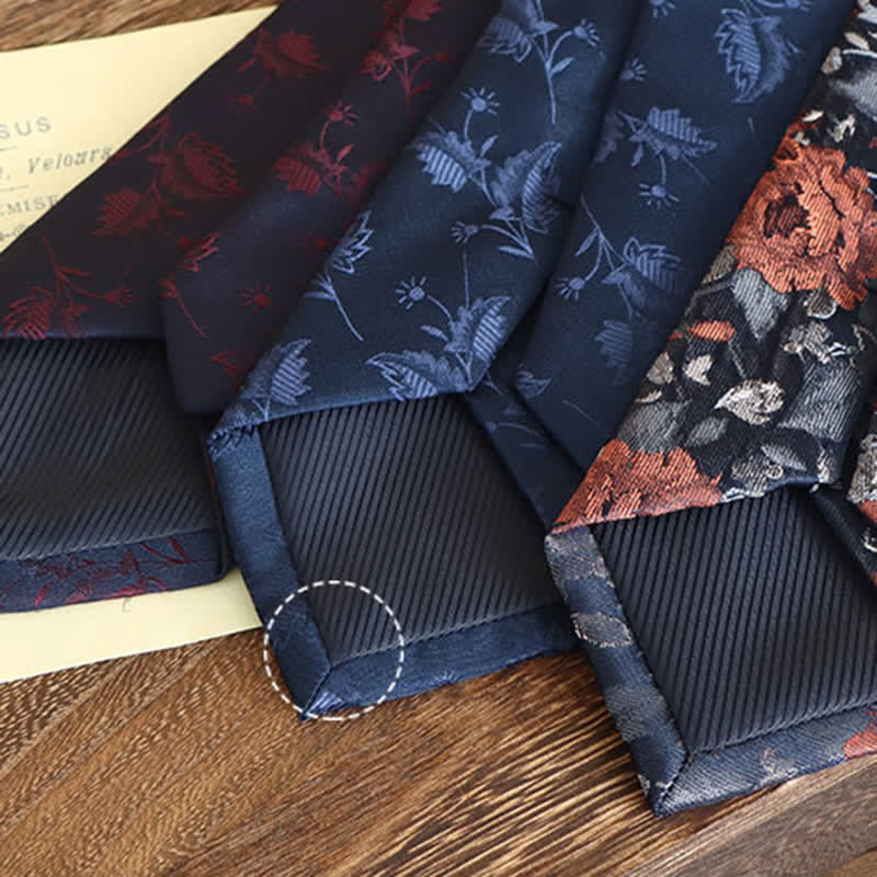 Clearance: Men's Vintage Art Floral Pattern Necktie - Image 6