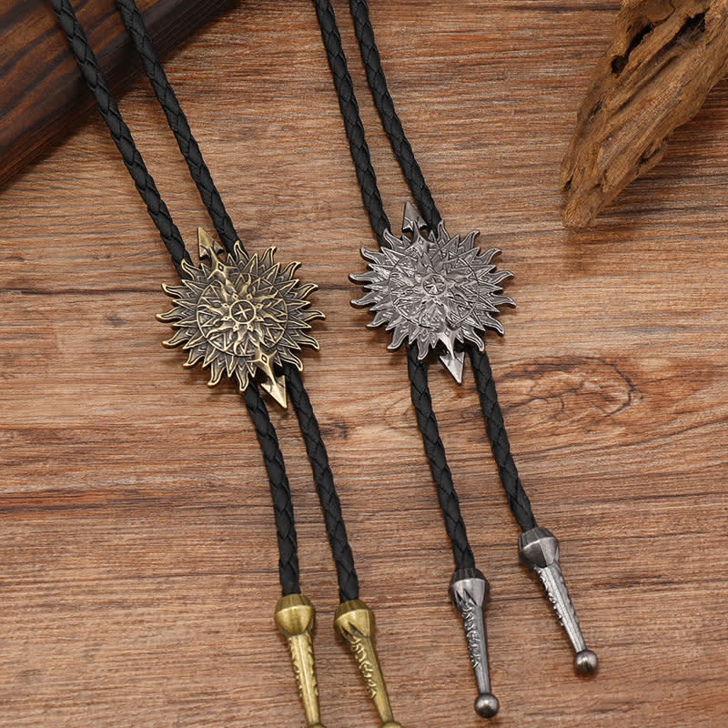 Clearance: Vintage Sunflower Arrow Design Bolo Tie - Image 2