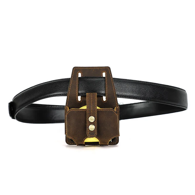 Coffee 5M Steel Measure Case Leather Belt Bag - Image 10