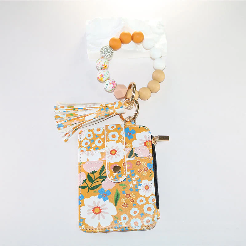 Colorful And Natural Style Floral Print Bracelet Wallet - Image 10