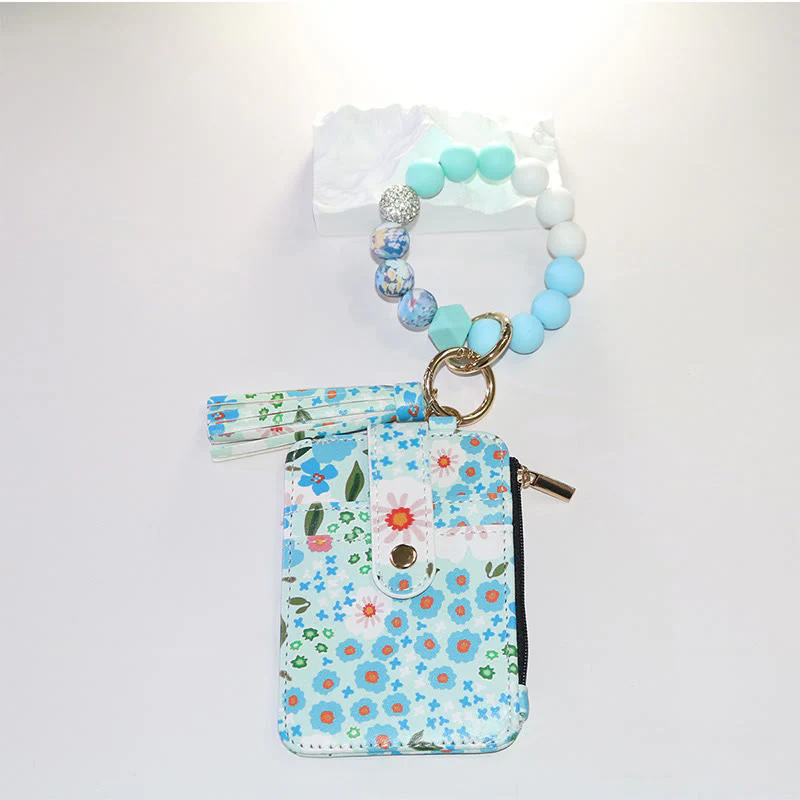 Colorful And Natural Style Floral Print Bracelet Wallet - Image 3