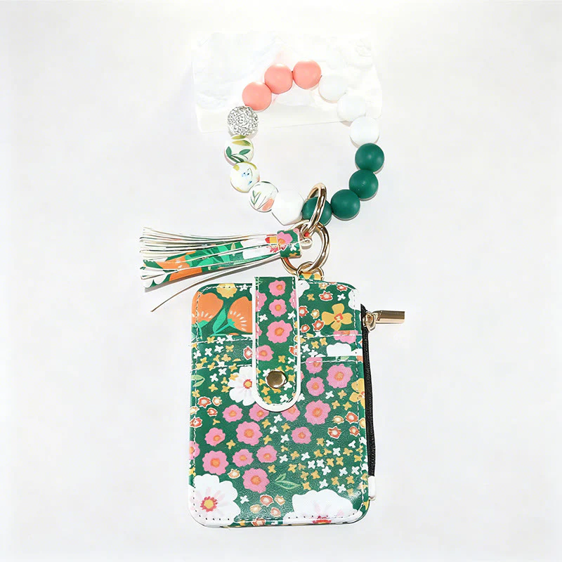 Colorful And Natural Style Floral Print Bracelet Wallet - Image 4