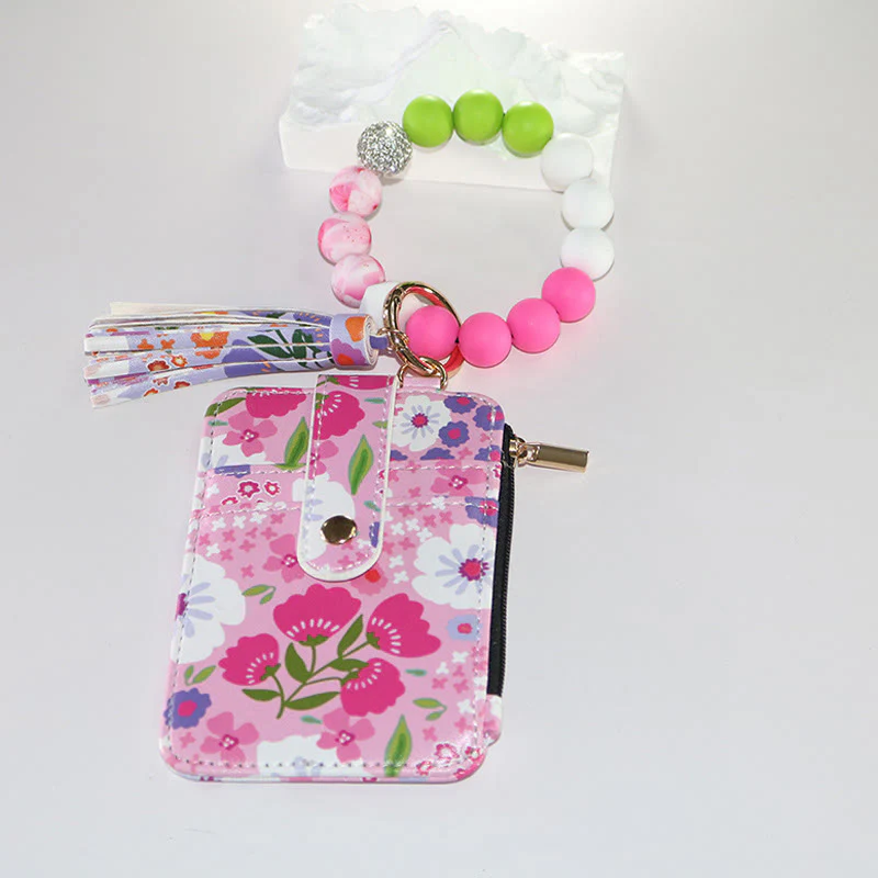 Colorful And Natural Style Floral Print Bracelet Wallet - Image 5